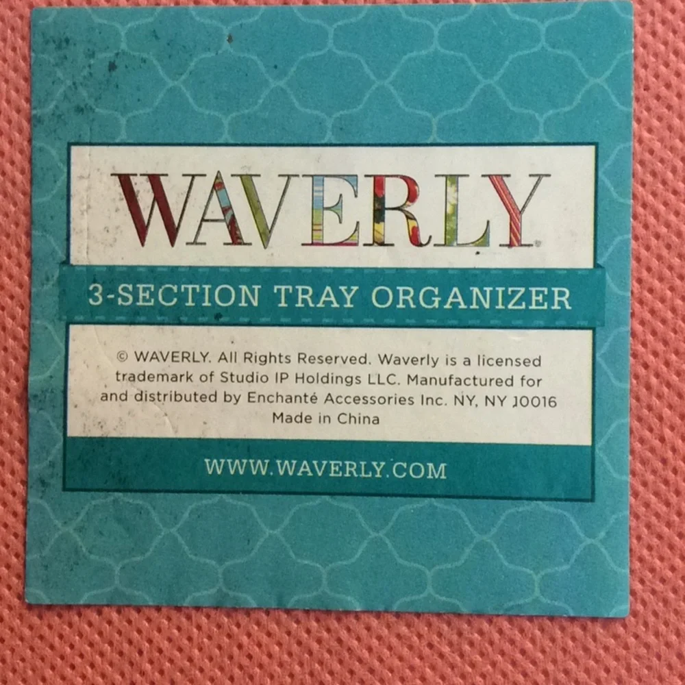 FINAL SALE PRICE Waverly 3 Piece Organization Trays W/Hydrangeas